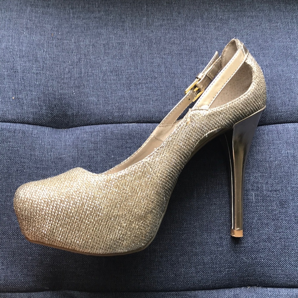 Sparkling Silver High Heels